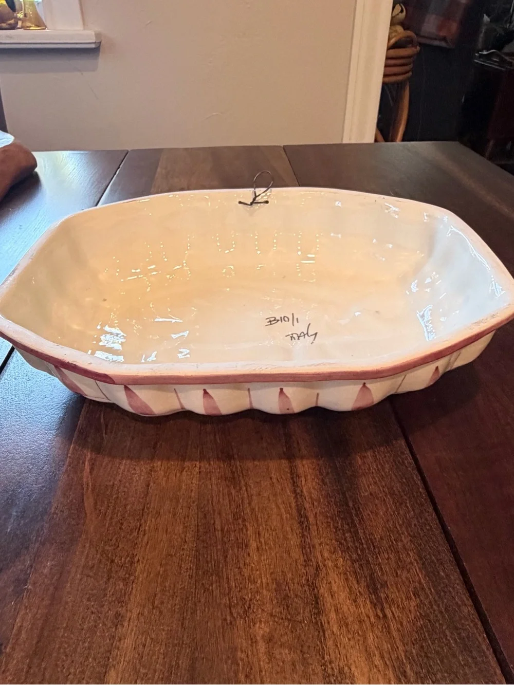 Vintage 70s Handpainted Hanging Pig Mold...Made in Italy 101/2 x 8